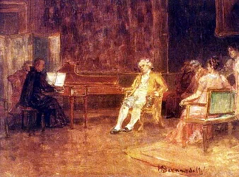 Dom Joao écoutant le père Jose Mauricio au clavecin